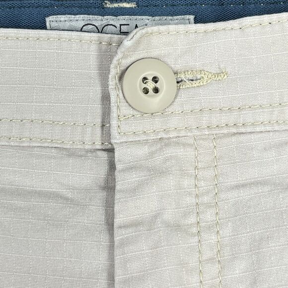 OCEAN + COAST SHORTS MENS 34‎ BEIGE CHINO FISHING PERFORMANCE STRETCH RIPSTOP - Picture 4 of 9